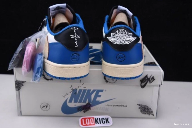 Cheap Husky Retro Jordan 1 Low Air Scott Fragment DM7866-140 x x Travis Design 0823